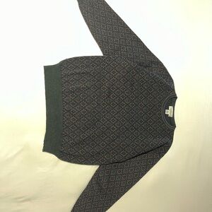 Charcoal Gray Crewneck Sweater with Textured Knit